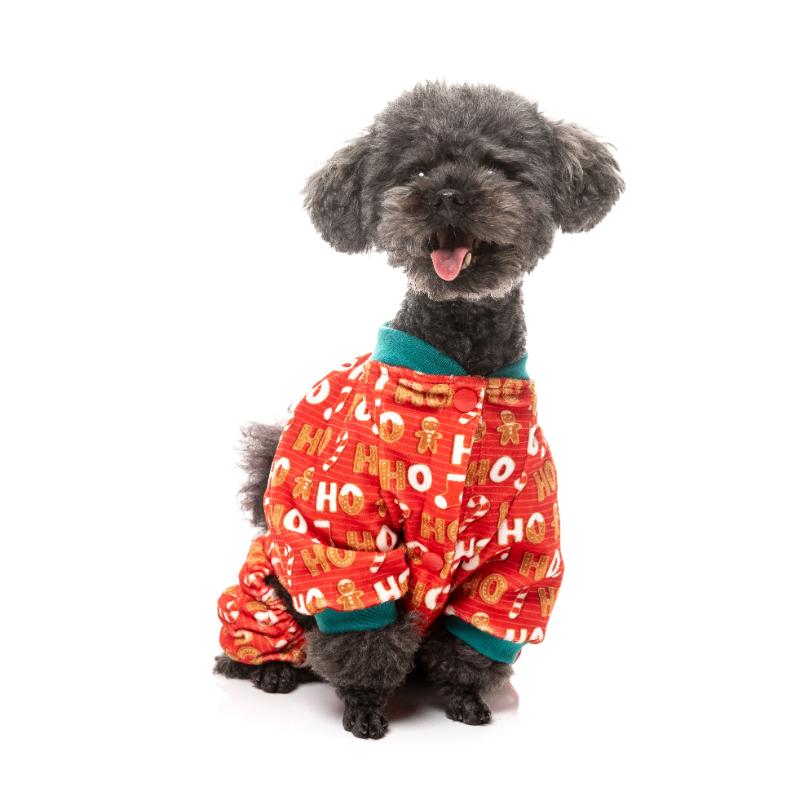 Ho Ho Ho Gingerbread Dog Pajamas