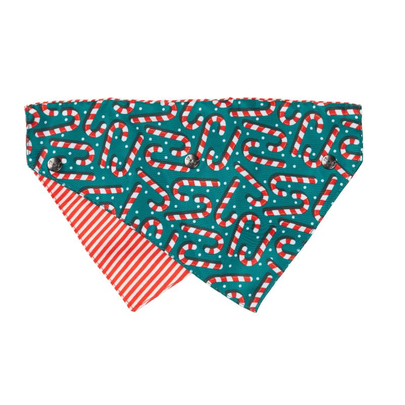 Candy Cane Green Pet Bandana