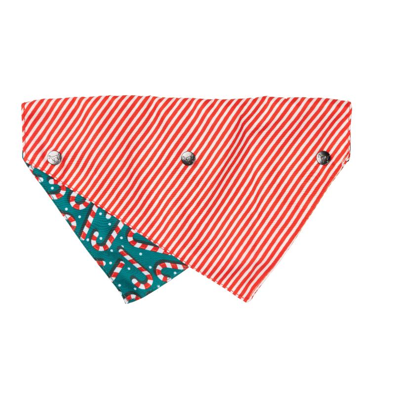 Candy Cane Green Pet Bandana