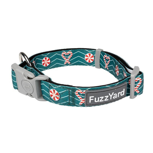 I Heart Candy Canes Dog Collar
