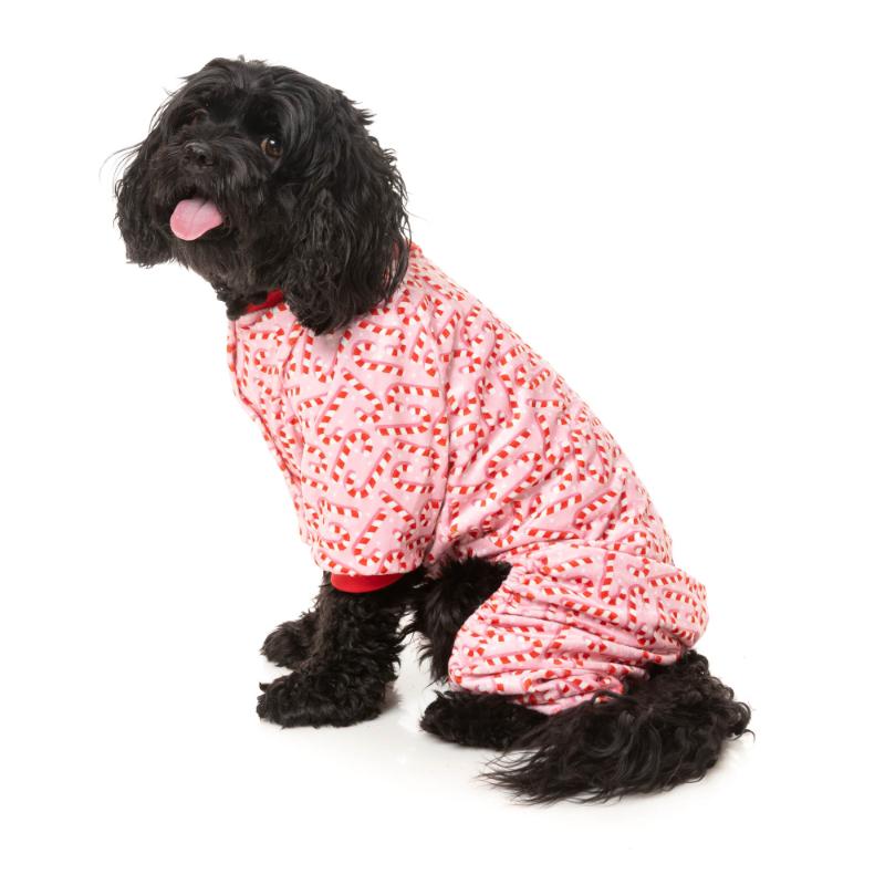 Candy Cane Pink Dog Pajamas