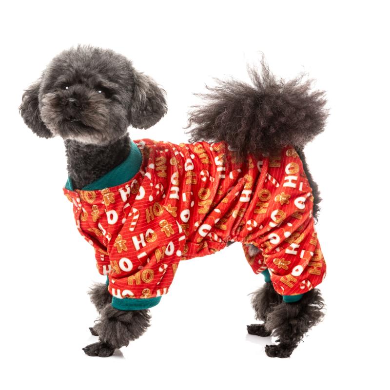 Ho Ho Ho Gingerbread Dog Pajamas