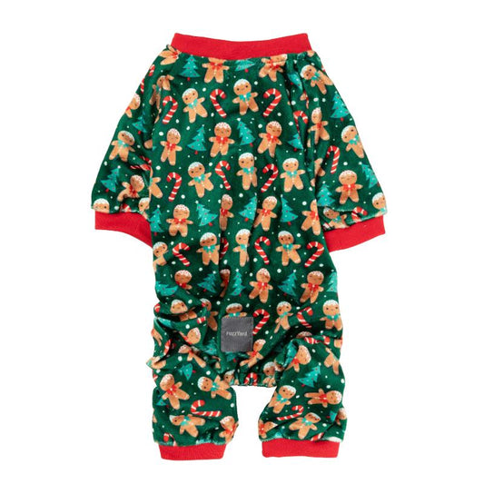 Jolly Gingerbread & Canes Dog Pajamas